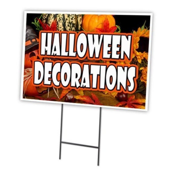 Halloween Decoration Yard Sign & Stake outdoor plastic coroplast window, C-1824 Halloween Decoration, Signmission, Mfr#: C-1824 Halloween Decoration